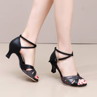 Womens Faux Suede Latin Dance Shoes