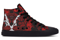 Printed Couple High Top Canvas Shoes