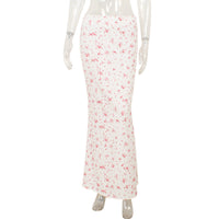 Printed, Figure-hugging Mermaid Midi Skirt