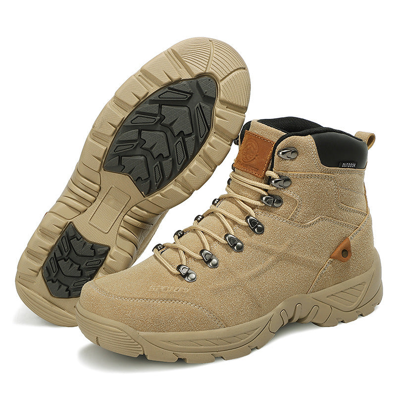 Men's Middle High Top Autumn And Winter Mountaineering Plus Size Hiking Boots