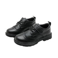 Children's Hollowed Out Fashionable British Style Cowhide Shoes