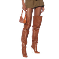 Womens Plus-Size Fashionable Sexy Over-the-Knee Boots