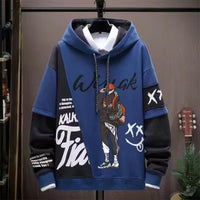 Japanese Ins Hip Hop Top Color Matching Long Sleeve Coat