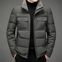 Thickened Multi Pocket Lapel Men's Coat