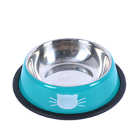 Color stainless steel pet cat bowl