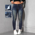 Womens High-Waisted Stretchy Figure-Hugging Printed Pants Casual And Slim-Fit