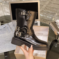 Simple Thick-soled Martin Boots For Women