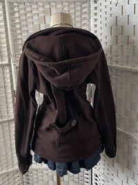 Womens Retro Double-Breasted Short Coat