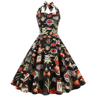 Vintage Style Red Slip Dress Made From Rayon With A Printed Pattern