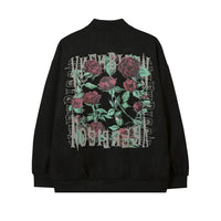 National Fashion European And American Rose Flower Baseball Uniform Jacket