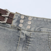 American Retro Girly Simplicity Denim Skirt