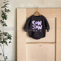 Infant Autumn And Winter New Jumpsuit Letter Romper