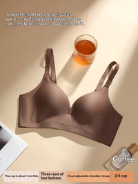 Thin, Small-cup Push-up Wireless Bra That Gathers And Controls Side Boob