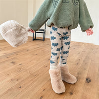 Girls Winter Fleece-lined Thick Leggings