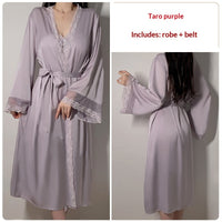 Silky Camisole Nightgown With Built In Chest Pads Perfect As A Loungewear Robe