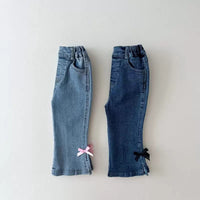Product Girls Micro-elastic Denim Bell-bottom Pants