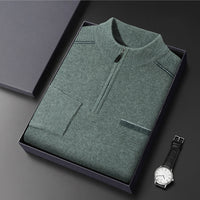 Men's Half-turtleneck Zipper Sweater For Middle-aged And Elderly People