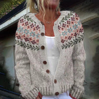 Women's Simple All-match 3D Digital Pattern Printed Sweater