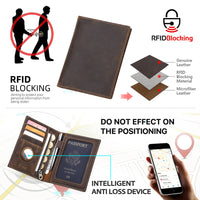 Retro Crazy Horse Leather Anti-theft Swiping Document Package