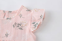 Girl's Flying Sleeve One-piece Romper Suit