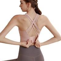 Running Gathered Vest Beautiful Back Yoga Bra Women
