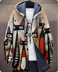 Men's Winter Printed Plush Lining  Thick And Windproof