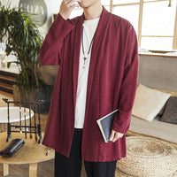Fashion Casual Cotton Linen Robe Chinese Style Retro