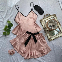 Suspender Dress Loungewear Womens Summer Thin Tank Top And Shorts