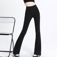 Micro Shark High Waist Slimming Hip Raise Flared Yoga Leggings