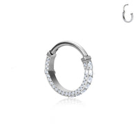 G23 Titanium Alloy Three-sided Inlaid Zircon Nose Ring Earrings Human Body Piercing Accessories
