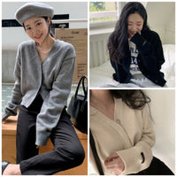 Loose Leisure All-matching Long-sleeved Knitted Cardigan Jacket