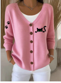 3D-printed Chunky-knit Womens Cardigan Sweater