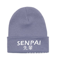 Senpai Letter Embroidery Winter Warm Knitted Hat