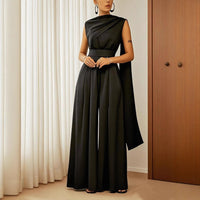 Women's Solid Color Slim-fit Jumpsuit Loose Casual Pants