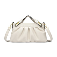 Leather Niche Pleated Shoulder Crossbody Bag