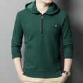 Men's Fleece-lined Breathable Casual And Comfortable Wool Hooded Sweater