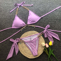 Pendant strap triangle sexy women's swimsuit
