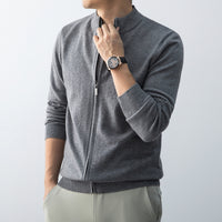 Commute Leisure New Men's Stand Collar Simple Outdoor Sweater