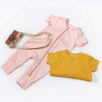 And Women's Baby Zipper Newborn Short-sleeved Romper Comfortable