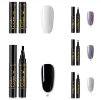 3 In 1 Nail Glue Pen  One-step Glue Phototherapy Plastic Nail Magnet Pen French Water Ripple Cat Eye Strong Magnet Pen DIY Manicure Tool Pen