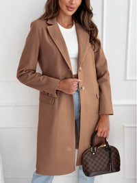 Simplicity Mid-length Button Woolen Coat Outerwear