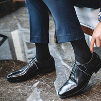 Summer Men's Cowhide Hand-polished Brock Carved Men's Shoes Business Suits Oxford Shoes