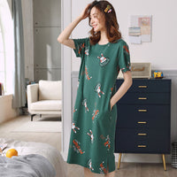 Cute Striped Womens Short-sleeve Loungewear With Color-blocking