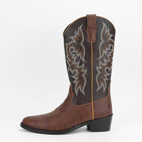 Men's Embroidery Retro High Leg Boot