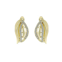 Micro Inlaid Zircon Unique Geometric Ear Clip