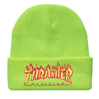 Fashion Flame Letter Embroidery Knitted Hat