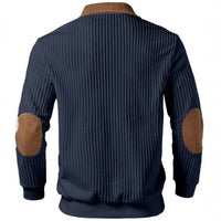 Notched-collar Patchwork Knit Top With Embroidered Zipper Hoodie