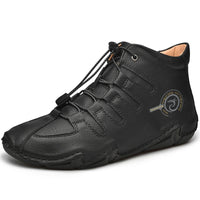 Warm Plush Outdoor Large Size Men's Leather Boots
