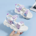 Children's Rainbow Sponge Cake Sole Roman Shoes