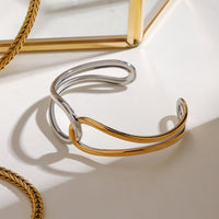 Noria Two Tone Gold Bangle